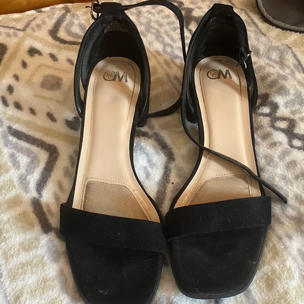 Black Women's Sandals wore twice